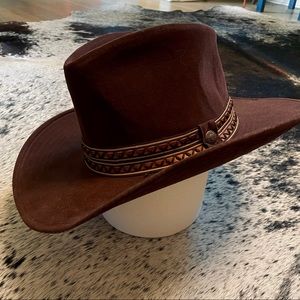 Cowboy Hat Vintage Leather Levi Strauss Sz. 7 1/8